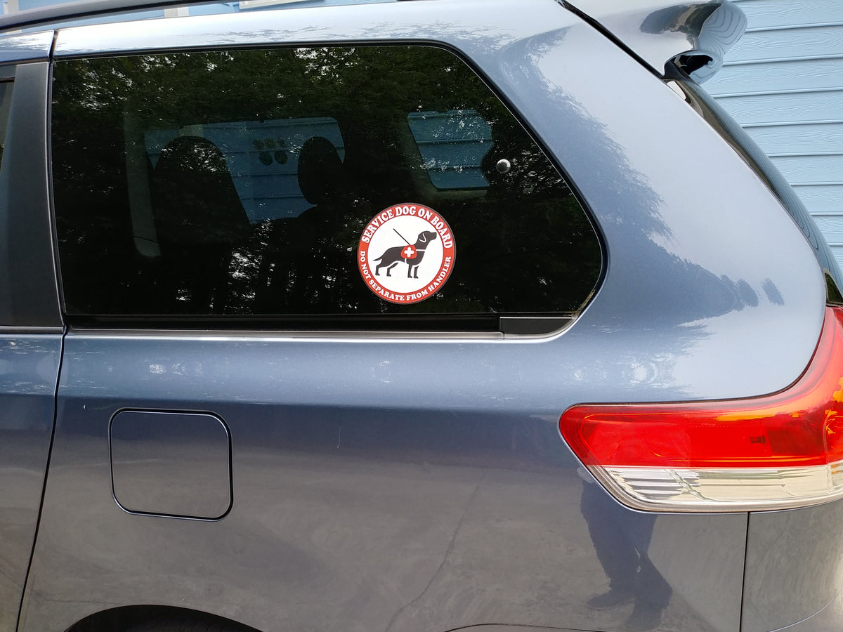 Service Dog Home and Vehicle Notice Stickers, 2-Pack