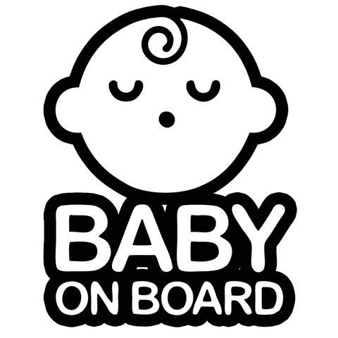 Sleeping Baby Boy - Baby on Board Sticker Decal Safety Caution Sign for Car Windows
