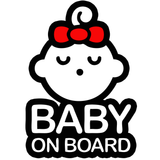 Sleeping Baby Girl - Baby on Board Sticker Decal Safety Caution Sign for Car Windows