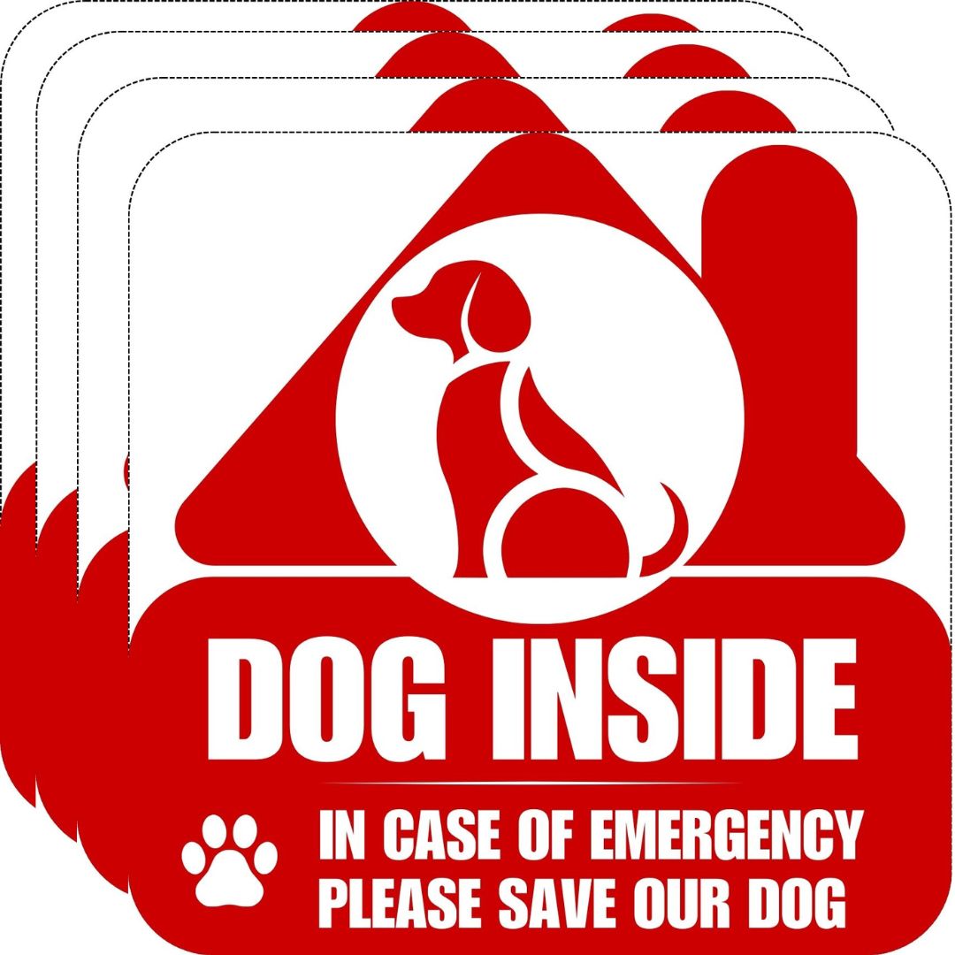 Pets Inside Emergency Alert Stickers, Photo Option, 4-Pack