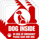 TOTOMO Dog Cat Pets Inside Emergency Alert Stickers, Personalized Pet Photo Window Decals, 4-Pack