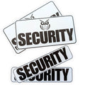 Reflective Security Vehicle Magnets, White, 4-Pack