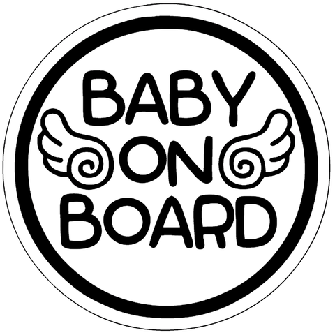 Baby Angel - Baby on Board Sticker Decal Safety Caution Sign for Car Windows