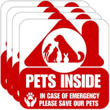 TOTOMO Dog Cat Pets Inside Emergency Alert Stickers, Personalized Pet Photo Window Decals, 4-Pack