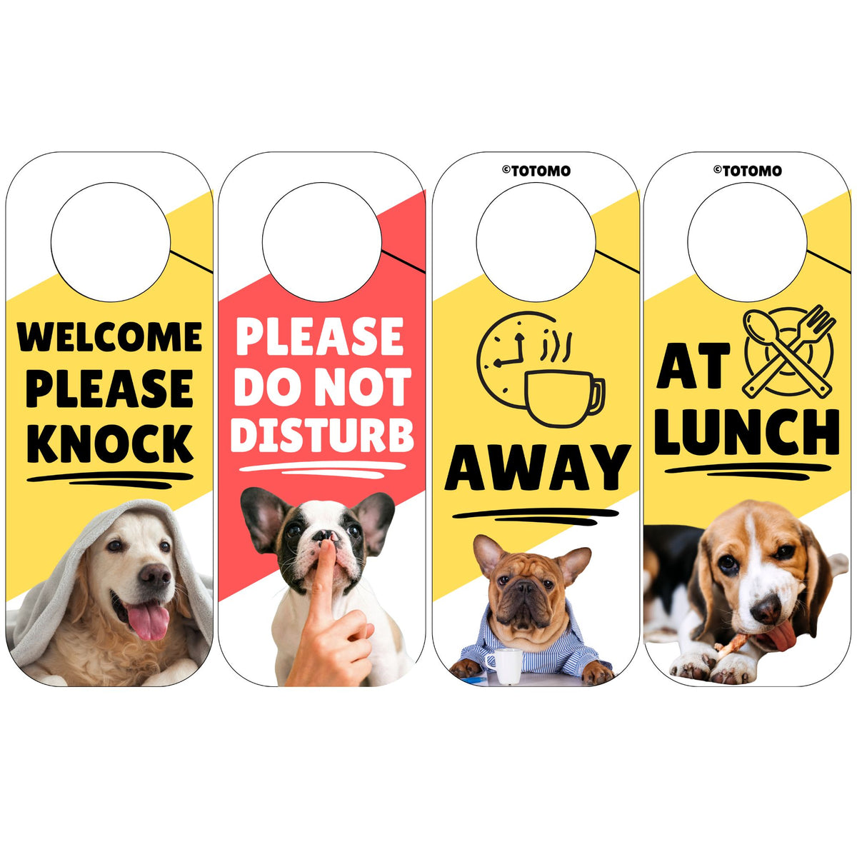 Do Not Disturb Door Hangers, Dog Design, 2-Pack