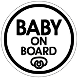 Baby Pacifier - Baby on Board Sticker Decal Safety Caution Sign for Car Windows