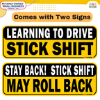 Learning Stick Shift Car Magnets, Stay Back, 2-Pack