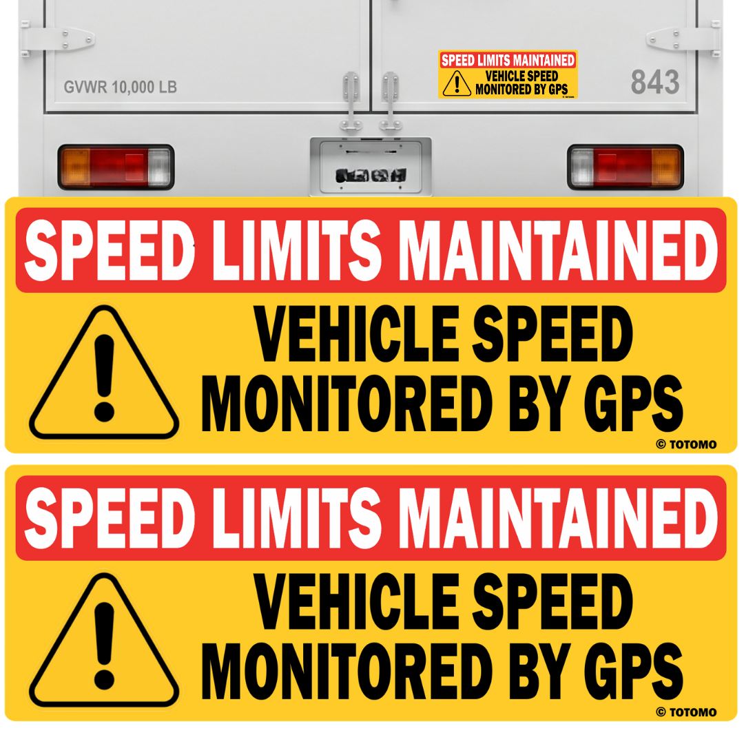 GPS Speed Monitored Reflective Vehicle Signs, Red