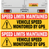 Vehicle Speed is monitored by GPS Speed limits are maintained Sign - Red