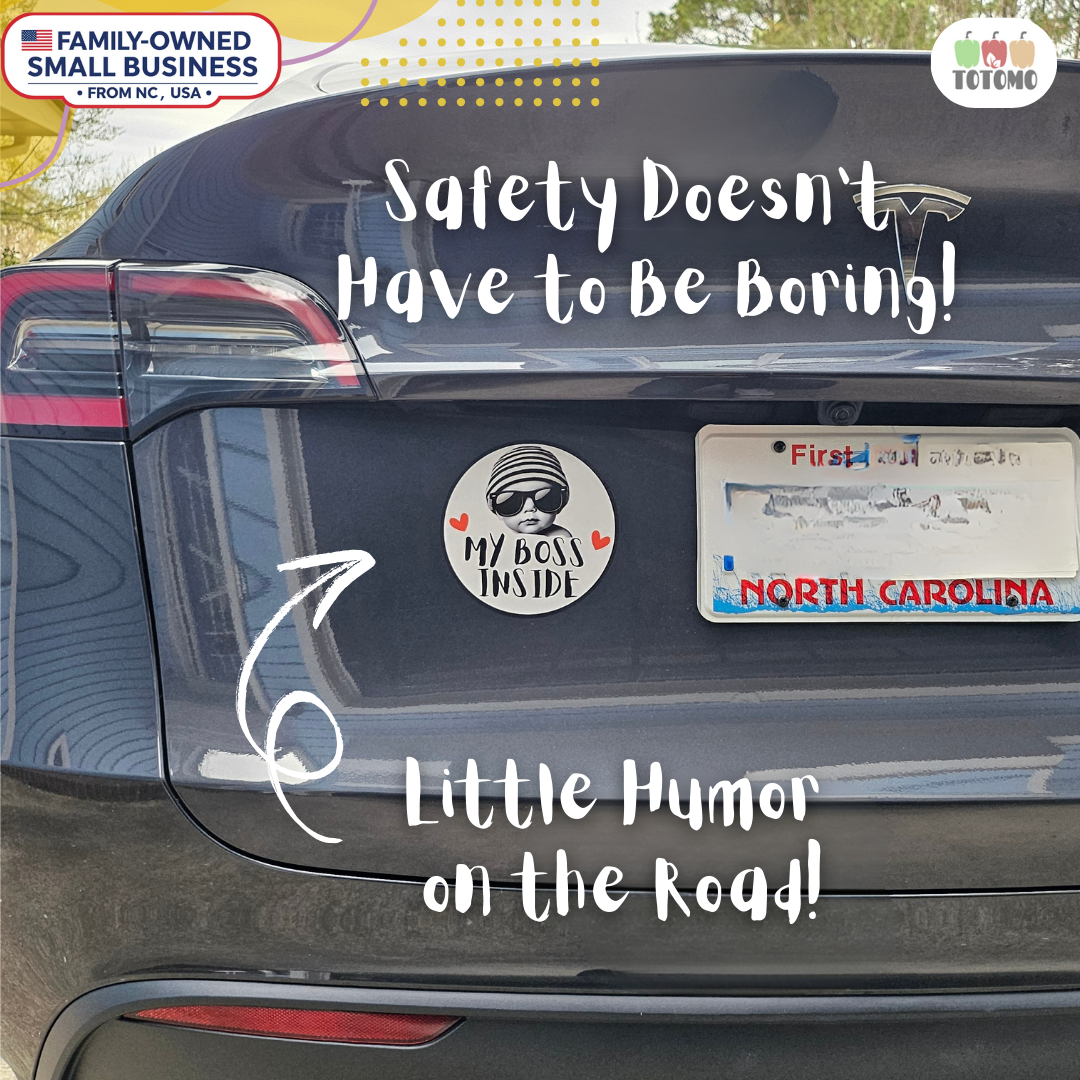 Baby on Board Sticker Set, Sunglasses Baby, 2-Pack