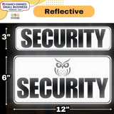 TOTOMO Reflective Security Vehicle Magnets, Reusable Car Signs, White, 4-Pack