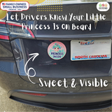 Baby on Board Sticker Set, 2-Pack Mermaid Car Decals “Baby on Board” + “Princess Inside” Cute Ocean-Themed Safety Stickers