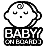 Sleeping Baby Boy - Baby on Board Sticker Decal Safety Caution Sign for Car Windows