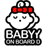 Sleeping Baby Girl - Baby on Board Sticker Decal Safety Caution Sign for Car Windows