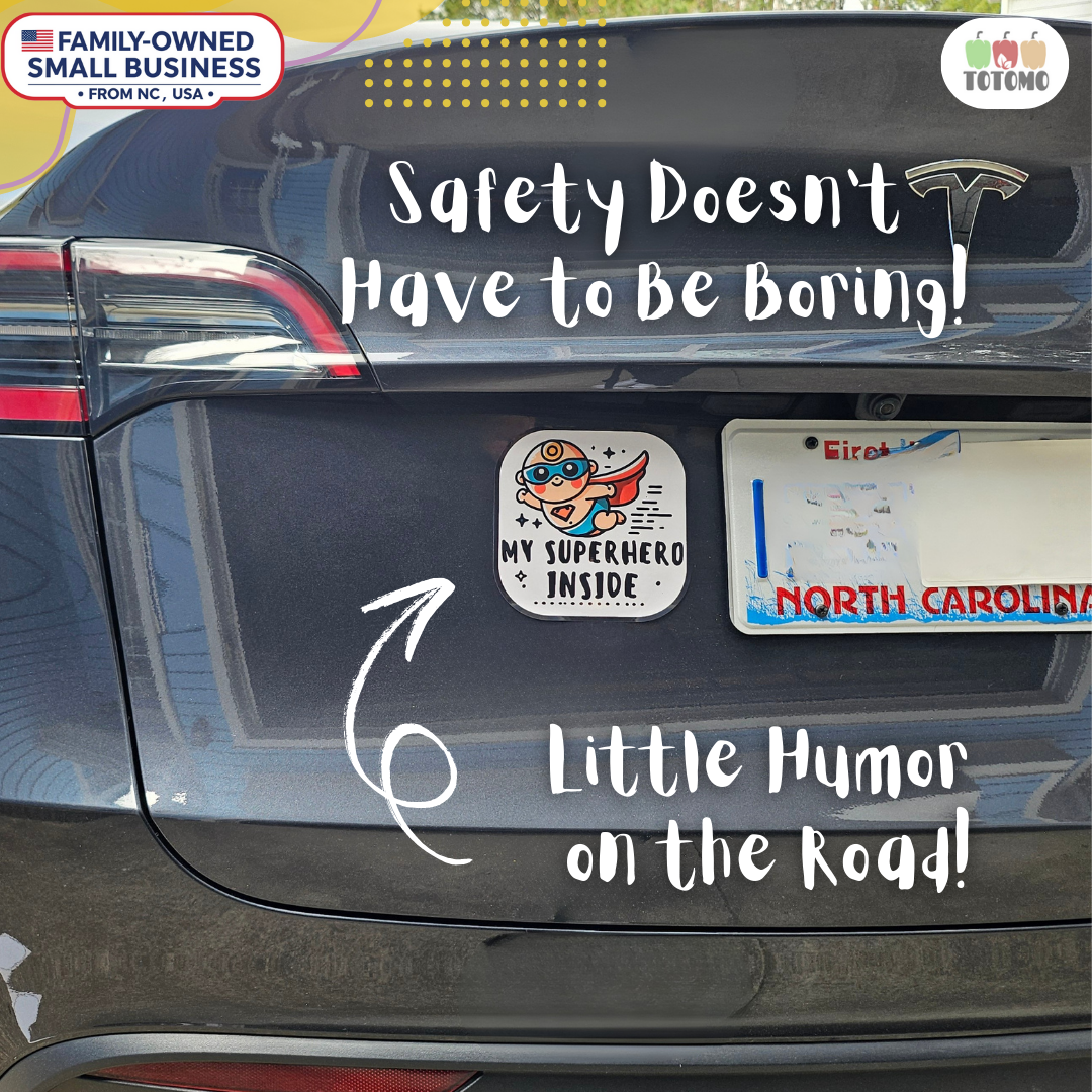 Baby on Board Sticker Set, Superhero Baby, 2-Pack