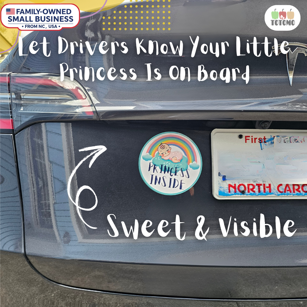Baby on Board Sticker Set, Pastel Rainbow Baby, 2-Pack