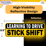 Learning to Drive Stick Shift Stay Back May Roll Back Car Magnet for New Manual Transmission Learners