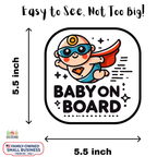 Baby on Board Sticker Set, Superhero Baby, 2-Pack