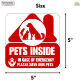 TOTOMO Dog Cat Pets Inside Emergency Alert Stickers, Personalized Pet Photo Window Decals, 4-Pack