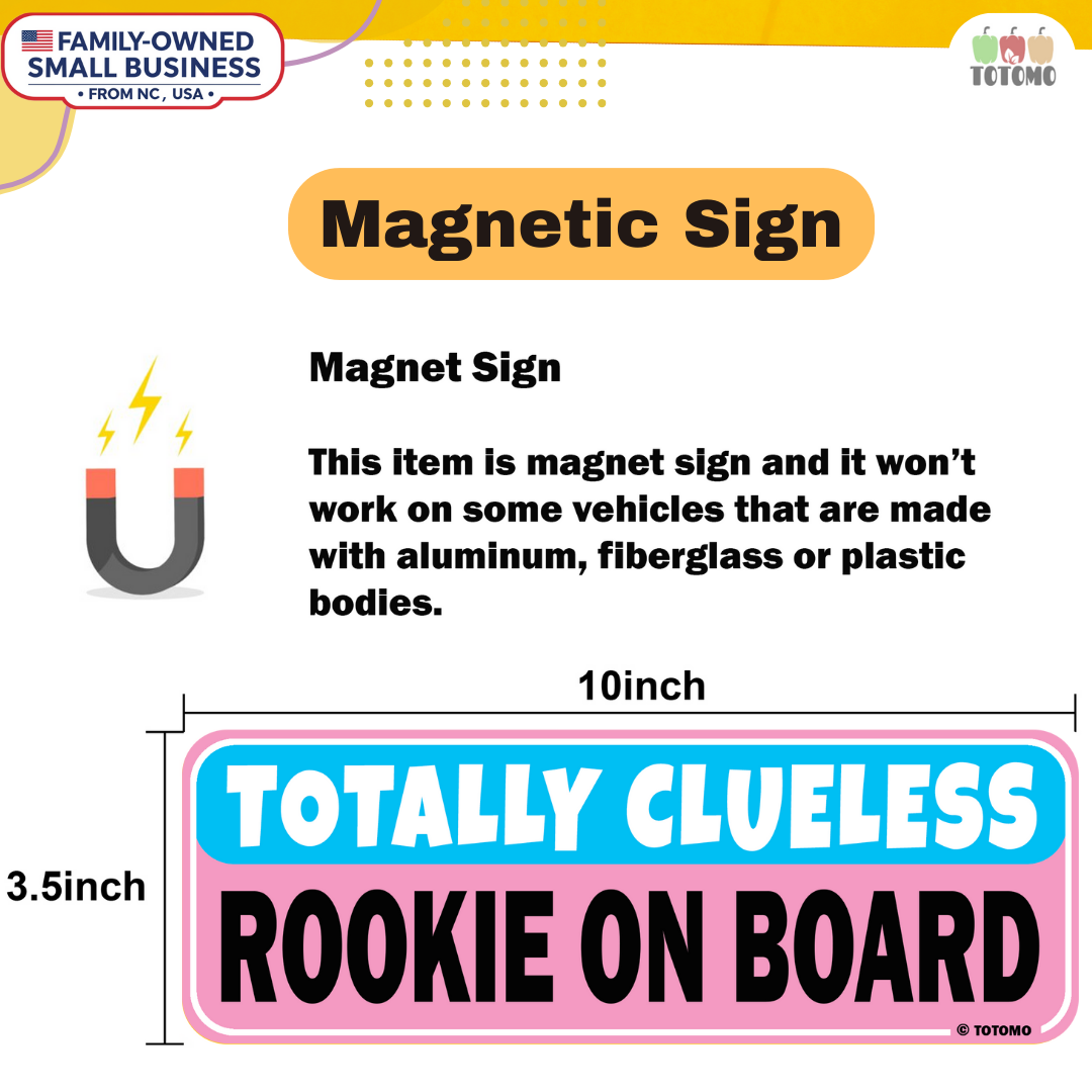 Funny Student Driver Car Magnets, Pastel, 3-Pack