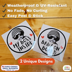 Baby on Board Sticker Set, Sunglasses Baby, 2-Pack