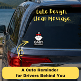 Sleeping Baby Girl - Baby on Board Sticker Decal Safety Caution Sign for Car Windows