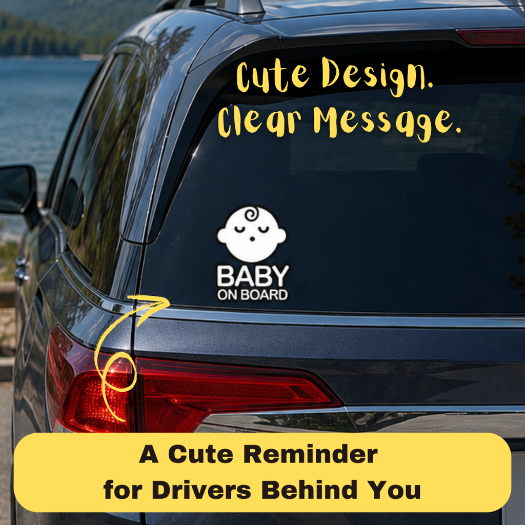 Baby on Board Car Sticker, Sleeping Baby Boy