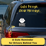 Sleeping Baby Boy - Baby on Board Sticker Decal Safety Caution Sign for Car Windows