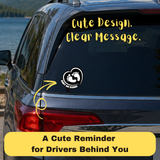 Footprint in Heart Baby on Board Sticker - Funny Cute Safety Caution Decal Sign for Cars Windows and Bumpers