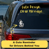 Peeing Boy Baby on Board Sticker - Funny Cute Safety Caution Decal Sign for Cars Windows and Bumpers
