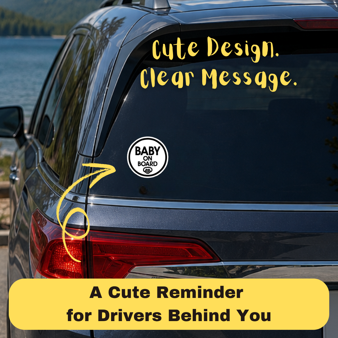 Baby on Board Car Sticker, Baby Pacifier Design
