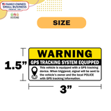 Double Sided - 8pc GPS Tracking Anti-Theft Car Vehicle Warning Sticker