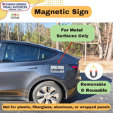 TOTOMO Reflective Security Vehicle Magnets, Reusable Car Signs, White, 4-Pack