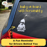 Baby on Board Sticker Decal Safety Caution Sign for Car Windows - Carlos from The Hangover funny decal bumper stickers