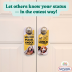 Do Not Disturb Door Hangers, Dog Design, 2-Pack
