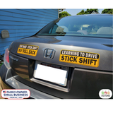Learning to Drive Stick Shift Stay Back May Roll Back Car Magnet for New Manual Transmission Learners