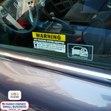 Double Sided - 8pc GPS Tracking Anti-Theft Car Vehicle Warning Sticker