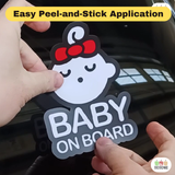Sleeping Baby Girl - Baby on Board Sticker Decal Safety Caution Sign for Car Windows