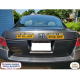 Learning to Drive Stick Shift Stay Back May Roll Back Car Magnet for New Manual Transmission Learners