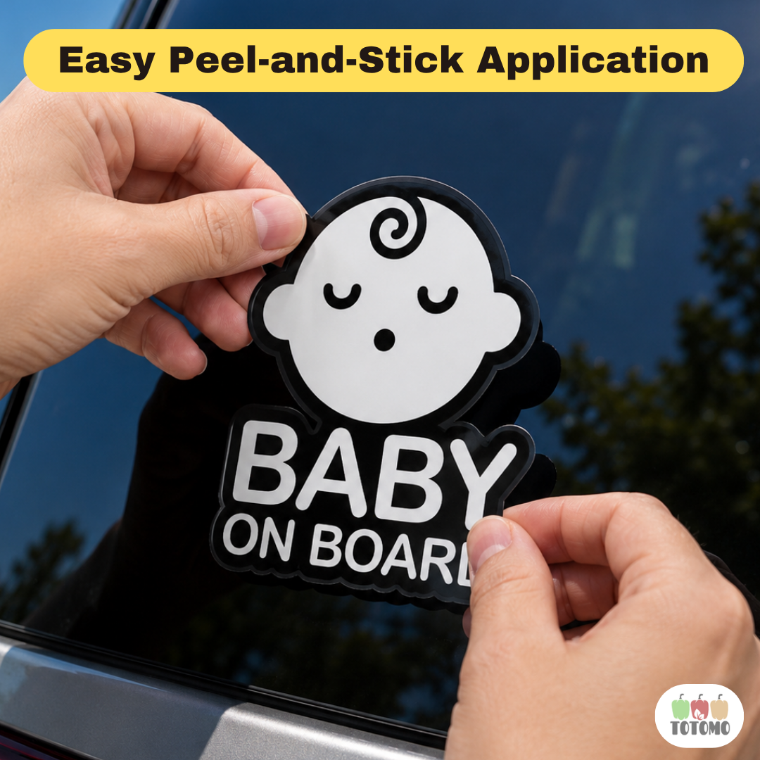 Baby on Board Car Sticker, Sleeping Baby Boy