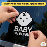 Sleeping Baby Boy - Baby on Board Sticker Decal Safety Caution Sign for Car Windows