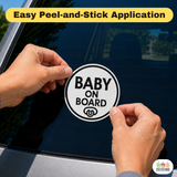 Baby Pacifier - Baby on Board Sticker Decal Safety Caution Sign for Car Windows