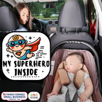 Baby on Board Sticker Set, Superhero Baby, 2-Pack