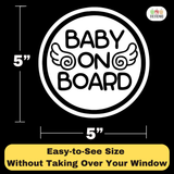Baby Angel - Baby on Board Sticker Decal Safety Caution Sign for Car Windows