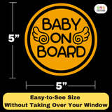 Baby Angel - Baby on Board Magnet Decal Safety Caution Sign for Car Windows