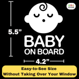 Sleeping Baby Boy - Baby on Board Sticker Decal Safety Caution Sign for Car Windows