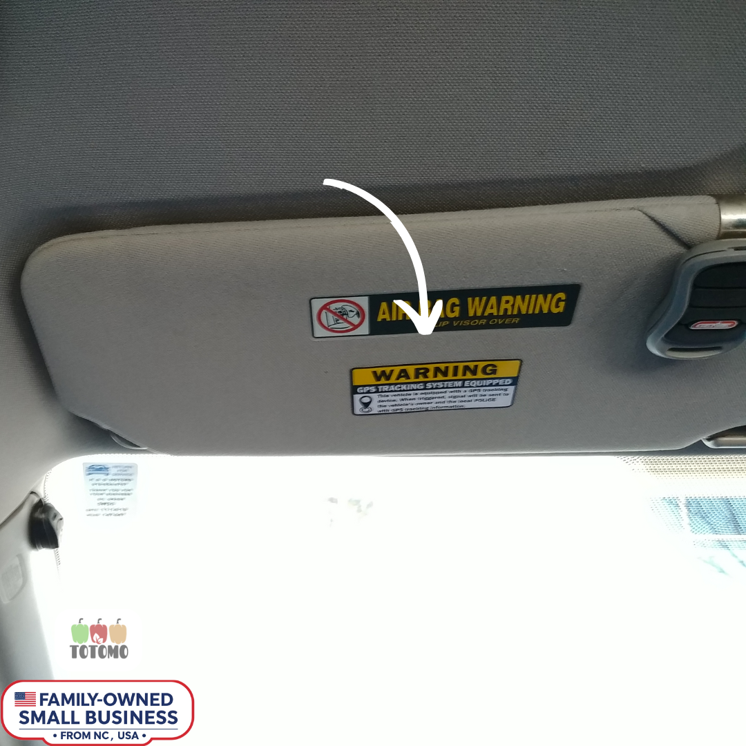 GPS Tracking Warning Stickers, 8-Pack