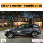 Reflective Security Vehicle Magnets, White, 4-Pack