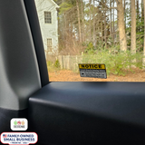 8pc Notice Please Do Not Slam Door Sticker 5" x 1.5" Two-Sided Glass Door Label