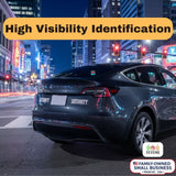 TOTOMO Reflective Security Vehicle Magnets, Reusable Car Signs, Black, 4-Pack